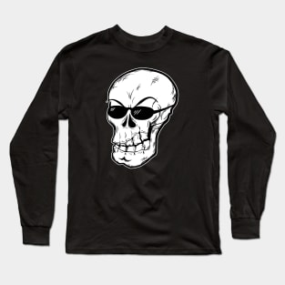 Grim Skull Wearing Sunglasses vr2 Long Sleeve T-Shirt